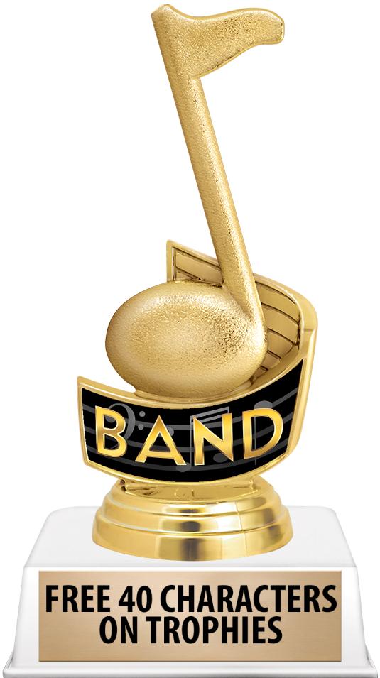 6"TROPHY ON WHITE CONTEMP BASE