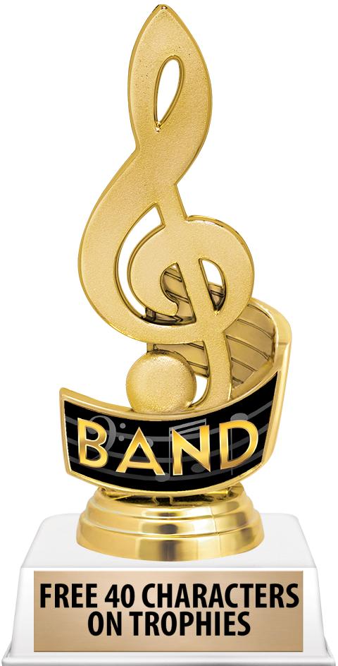 6"TROPHY ON WHITE CONTEMP BASE