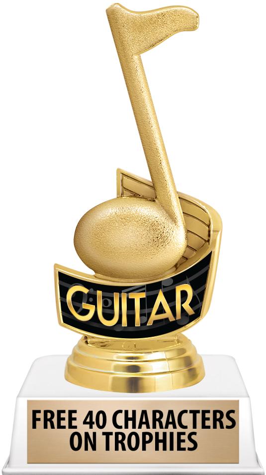 6"TROPHY ON WHITE CONTEMP BASE