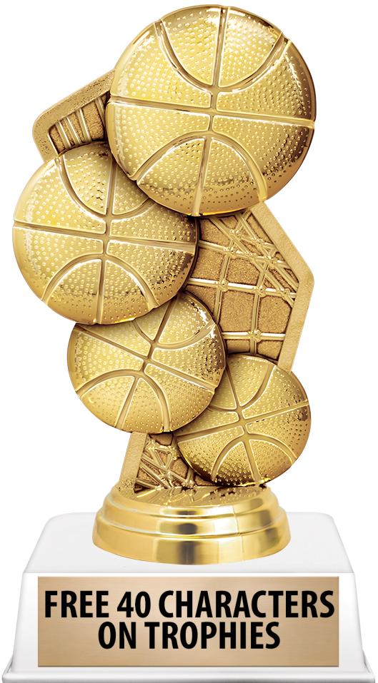 6"TROPHY ON WHITE CONTEMP BASE