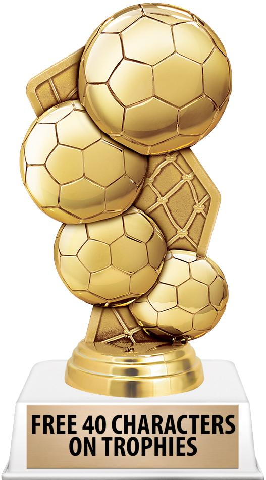 6"TROPHY ON WHITE CONTEMP BASE