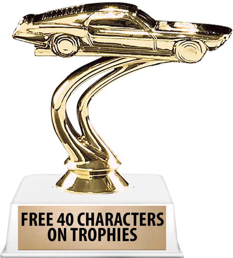 6"TROPHY ON WHITE CONTEMP BASE