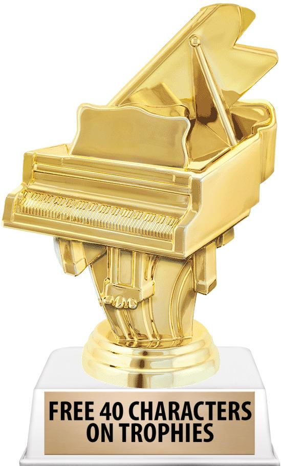 6"TROPHY ON WHITE CONTEMP BASE