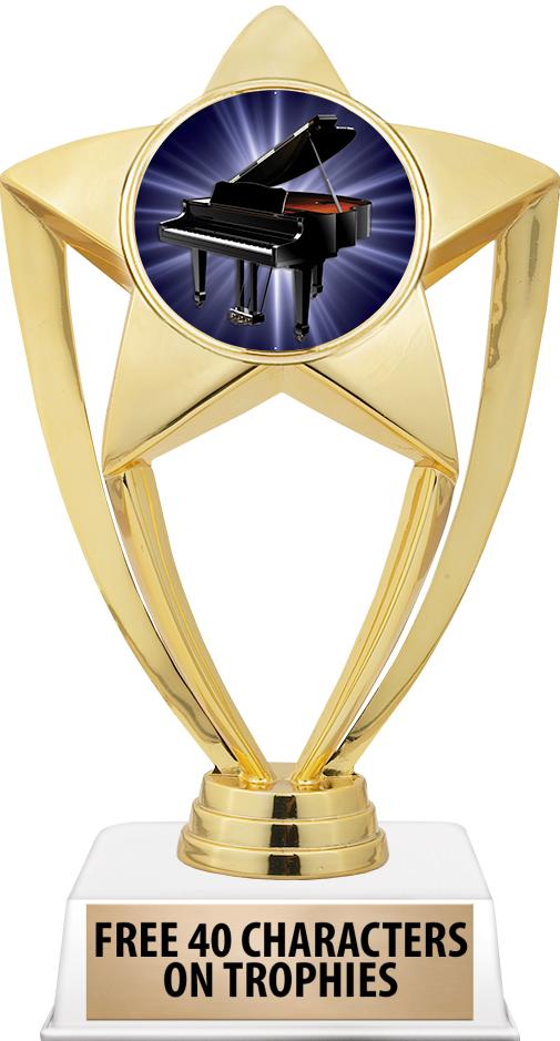 6"TROPHY ON WHITE CONTEMP BASE