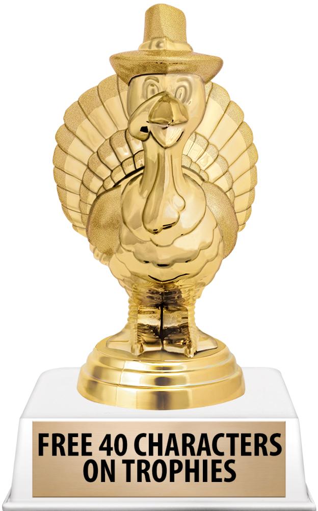 6"TROPHY ON WHITE CONTEMP BASE