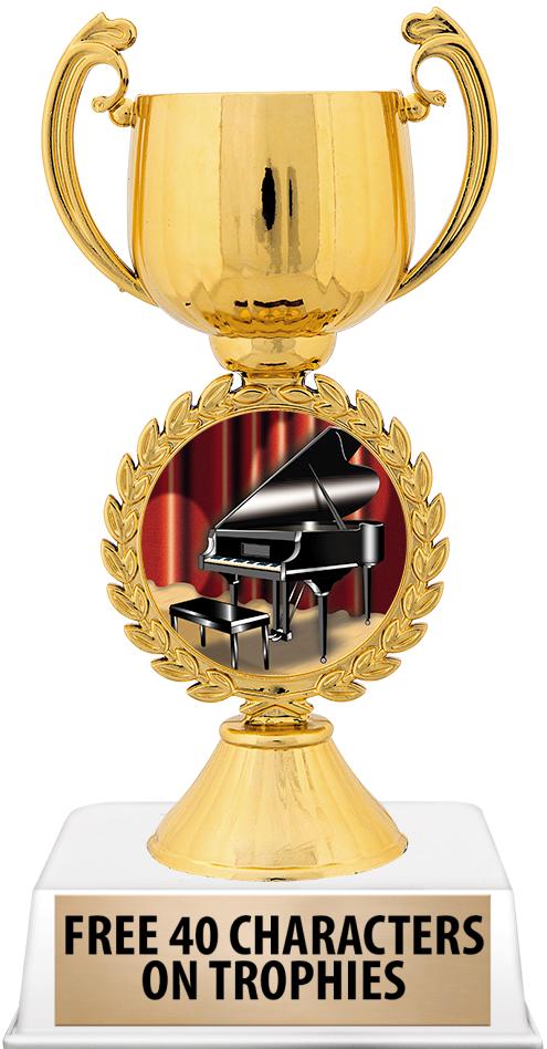 6"TROPHY ON WHITE CONTEMP BASE