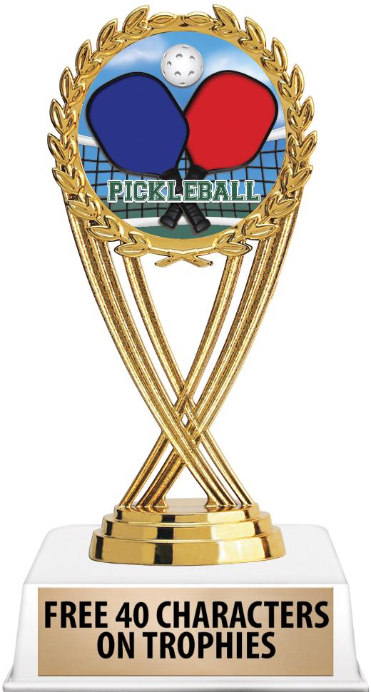 6"TROPHY ON WHITE CONTEMP BASE