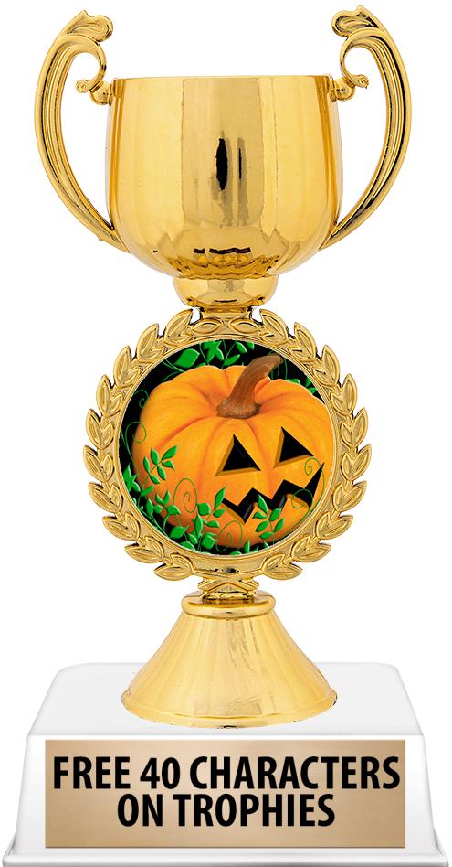 6"TROPHY ON WHITE CONTEMP BASE