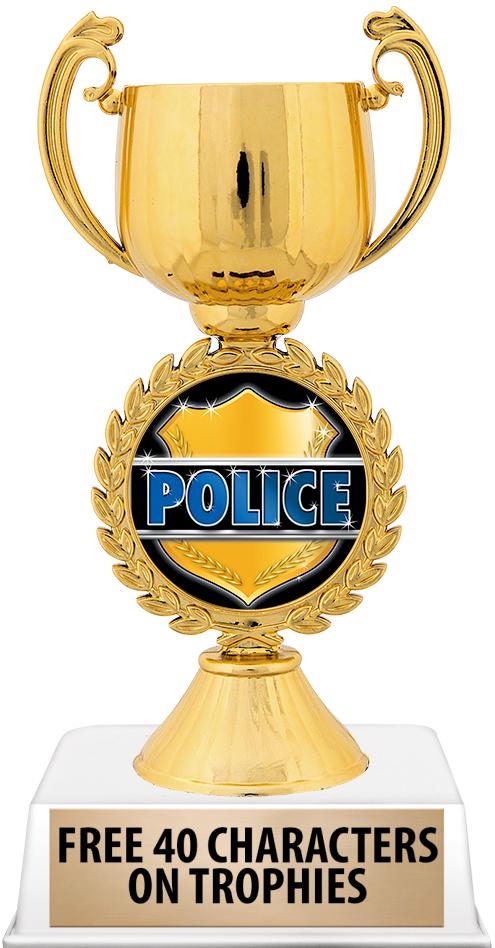 6"TROPHY ON WHITE CONTEMP BASE