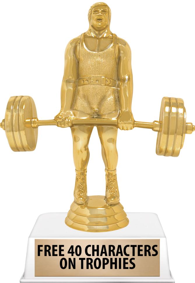 6"TROPHY ON WHITE CONTEMP BASE