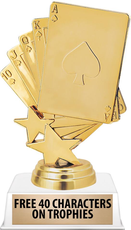 6"TROPHY ON WHITE CONTEMP BASE