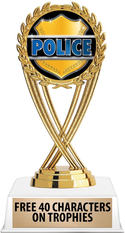 6"TROPHY ON WHITE CONTEMP BASE