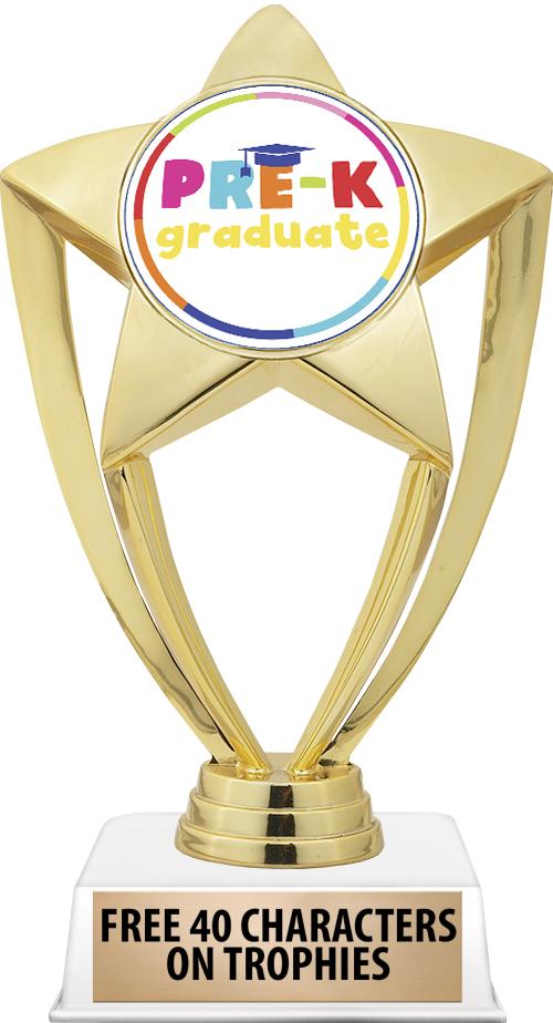 6"TROPHY ON WHITE CONTEMP BASE