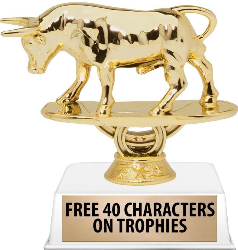 6"TROPHY ON WHITE CONTEMP BASE