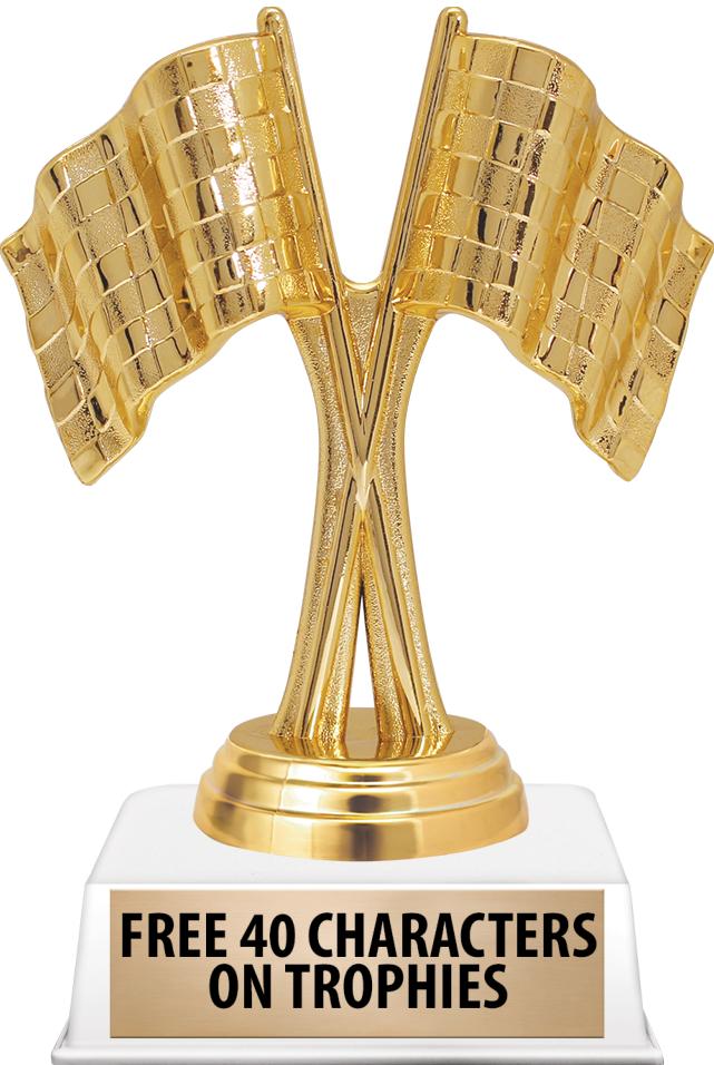 6"TROPHY ON WHITE CONTEMP BASE