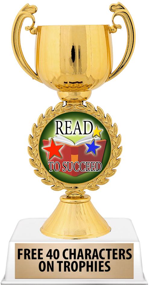 6"TROPHY ON WHITE CONTEMP BASE