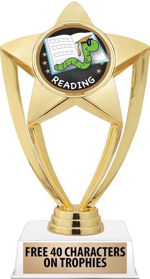 6"TROPHY ON WHITE CONTEMP BASE