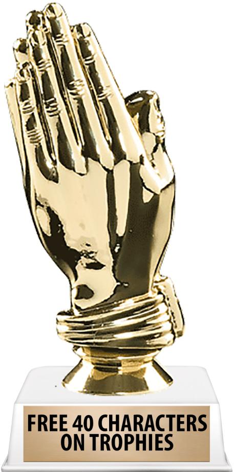 6"TROPHY ON WHITE CONTEMP BASE