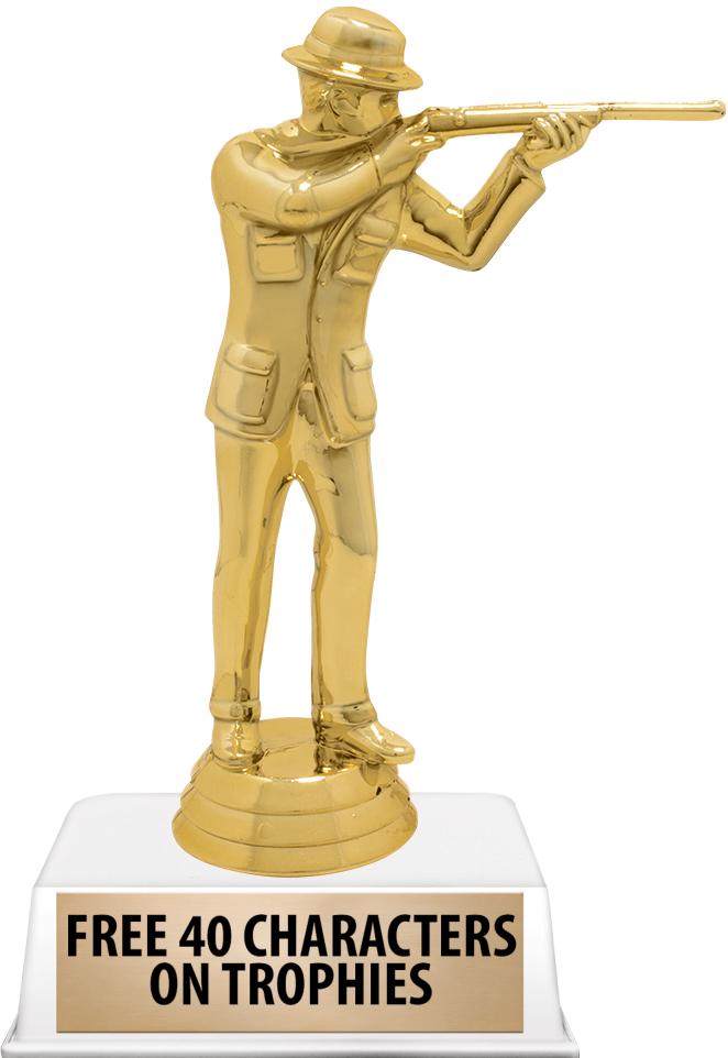 6"TROPHY ON WHITE CONTEMP BASE