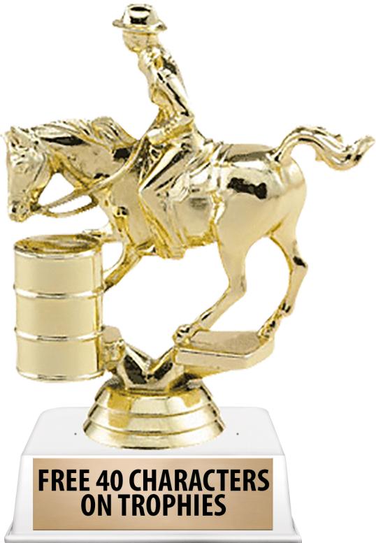 6"TROPHY ON WHITE CONTEMP BASE