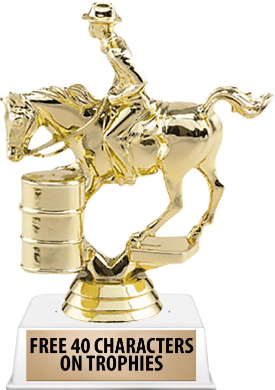 6"TROPHY ON WHITE CONTEMP BASE