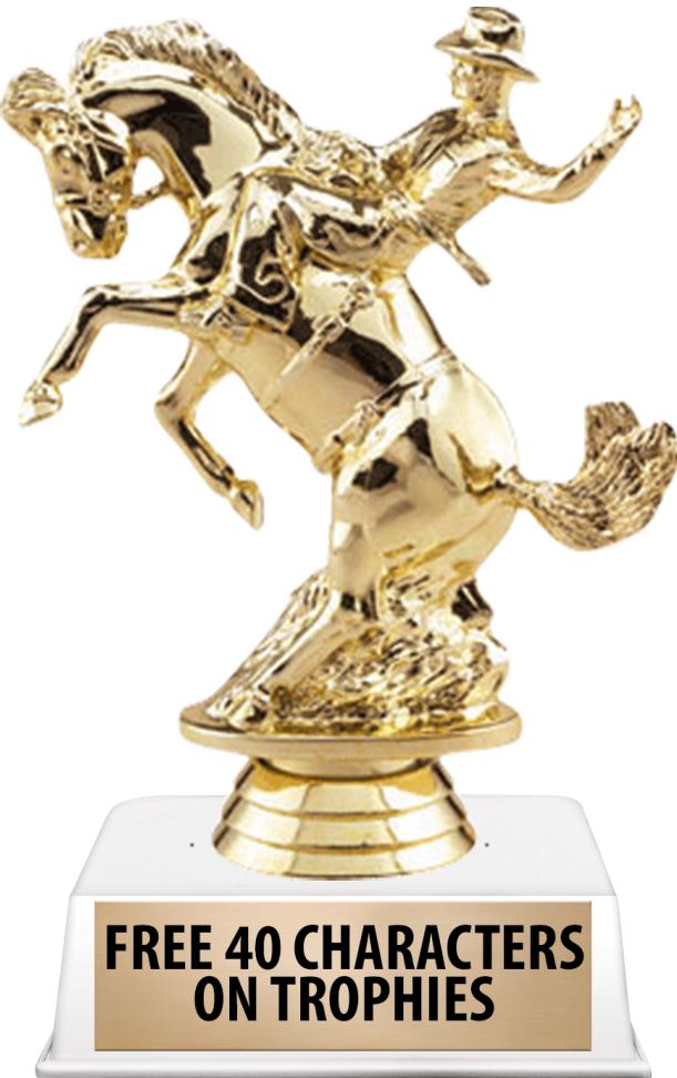 6"TROPHY ON WHITE CONTEMP BASE