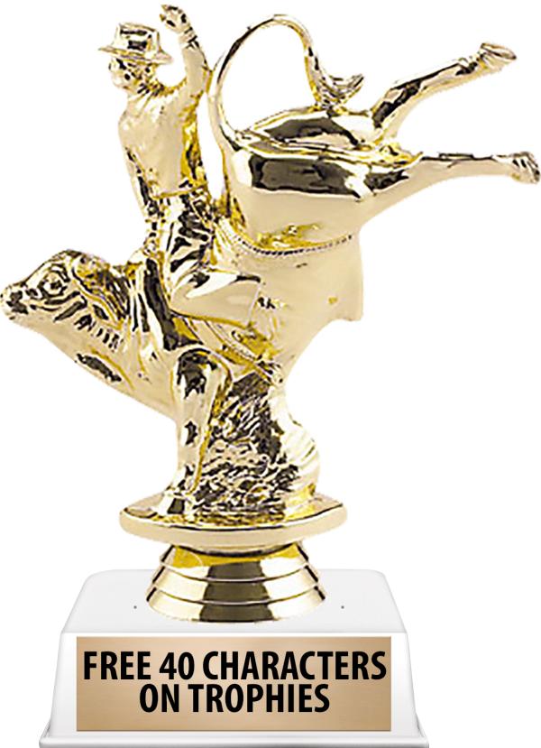 6"TROPHY ON WHITE CONTEMP BASE