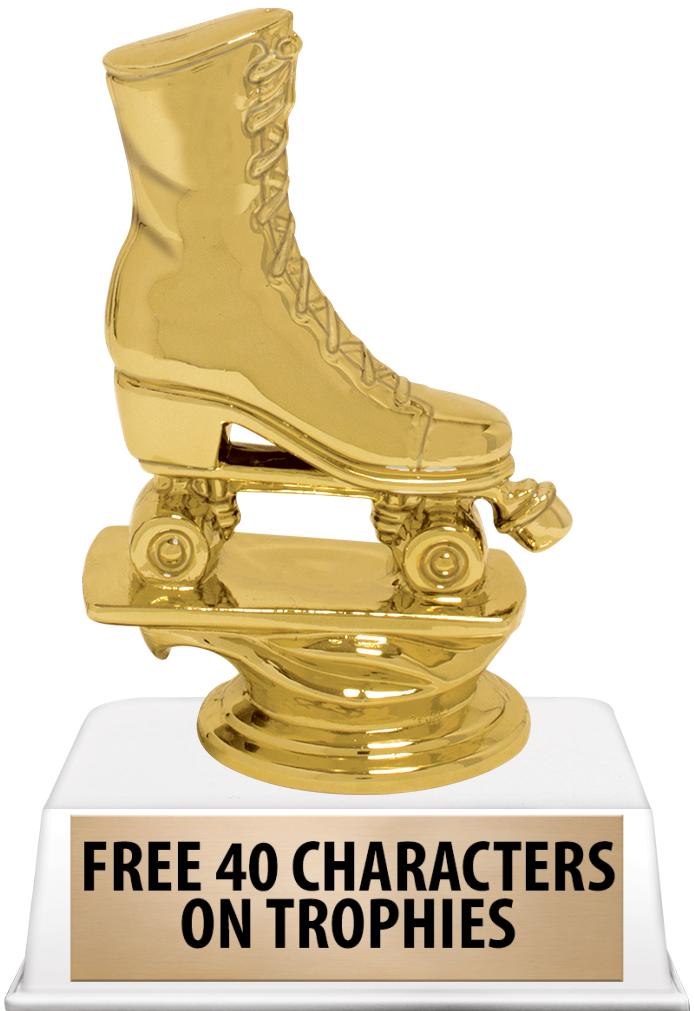 6"TROPHY ON WHITE CONTEMP BASE