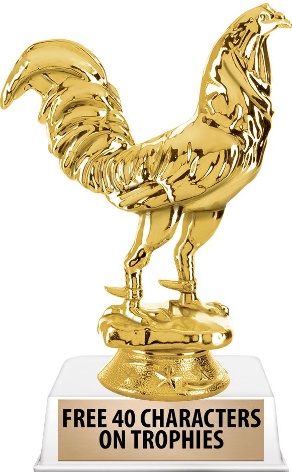 6"TROPHY ON WHITE CONTEMP BASE