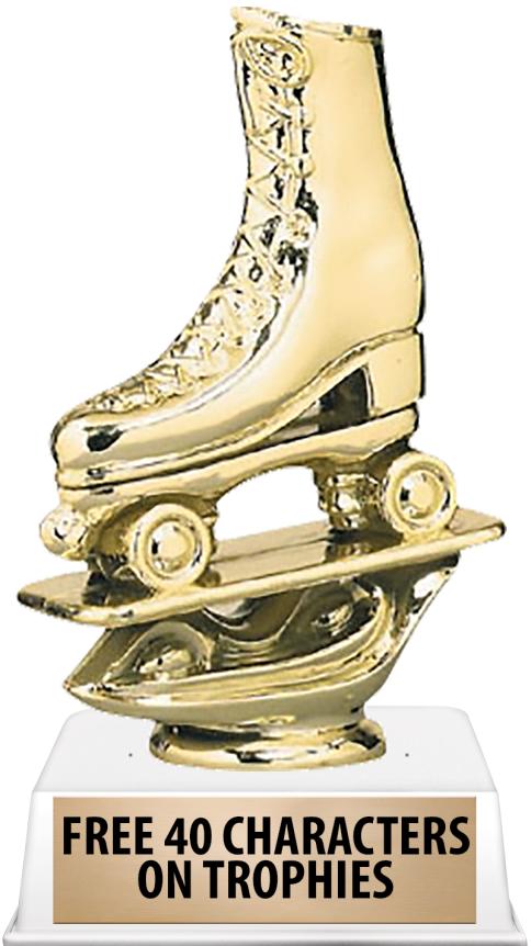 6"TROPHY ON WHITE CONTEMP BASE