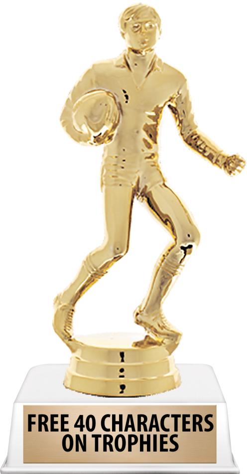 6"TROPHY ON WHITE CONTEMP BASE