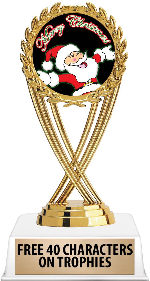 6"TROPHY ON WHITE CONTEMP BASE