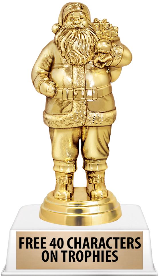 6"TROPHY ON WHITE CONTEMP BASE