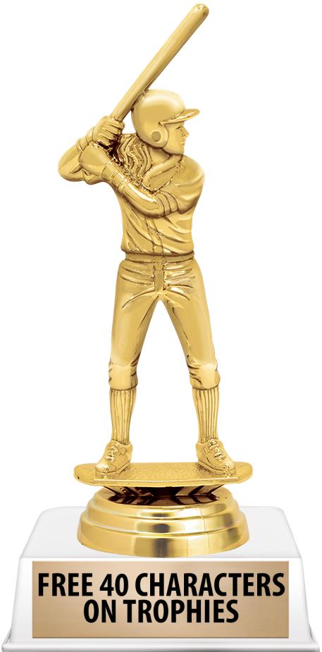 6"TROPHY ON WHITE CONTEMP BASE