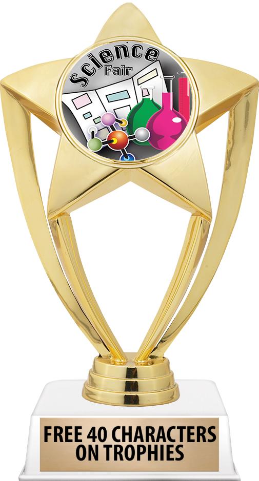 6"TROPHY ON WHITE CONTEMP BASE