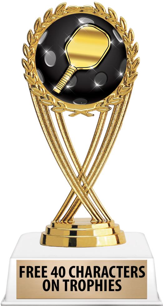 6"TROPHY ON WHITE CONTEMP BASE