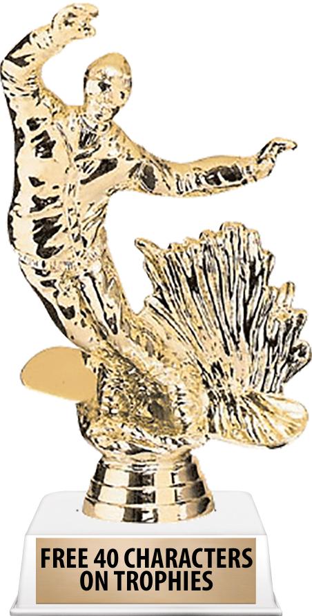 6"TROPHY ON WHITE CONTEMP BASE