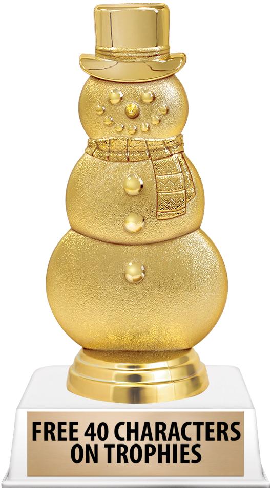 6"TROPHY ON WHITE CONTEMP BASE