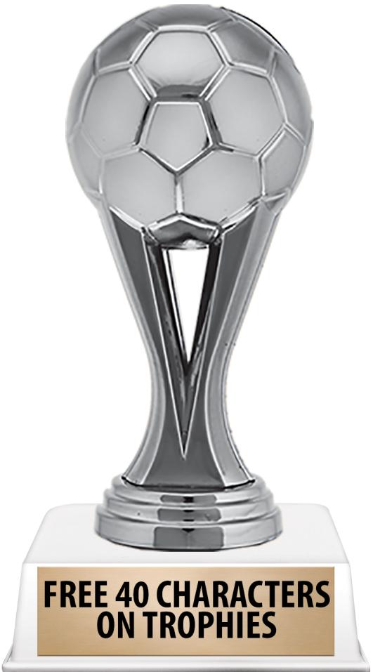 6"TROPHY ON WHITE CONTEMP BASE