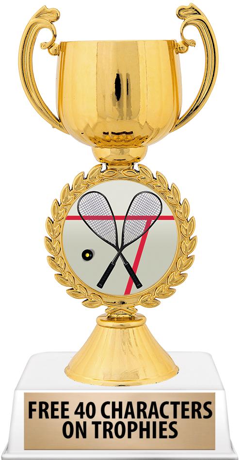 6"TROPHY ON WHITE CONTEMP BASE