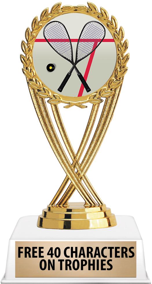 6"TROPHY ON WHITE CONTEMP BASE