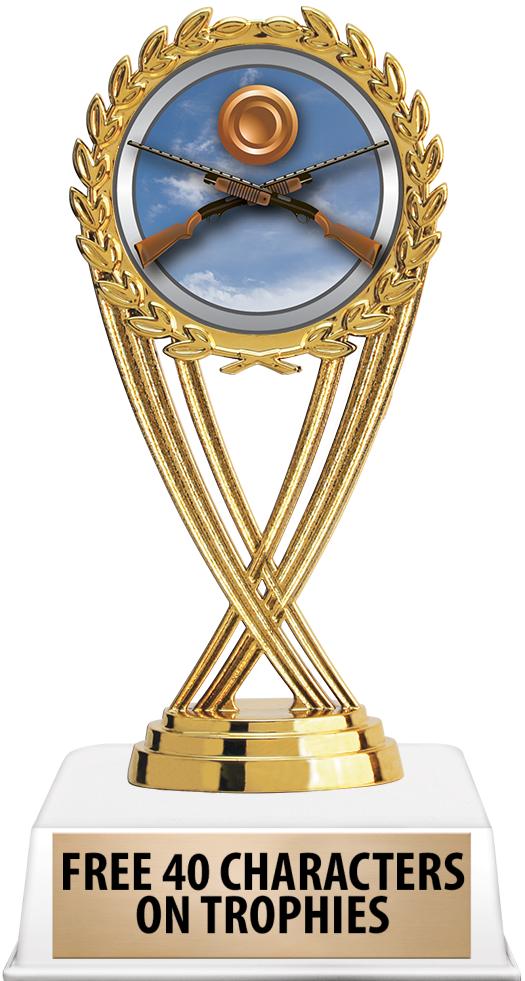 6"TROPHY ON WHITE CONTEMP BASE