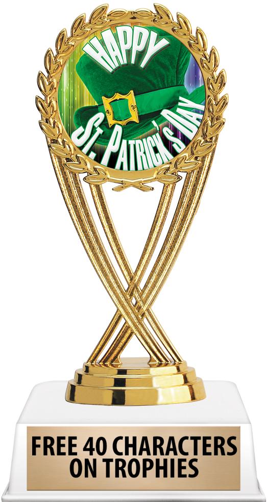 6"TROPHY ON WHITE CONTEMP BASE