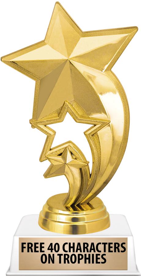 6"TROPHY ON WHITE CONTEMP BASE