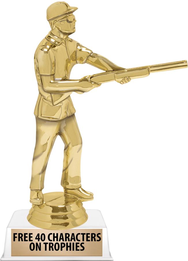 6"TROPHY ON WHITE CONTEMP BASE