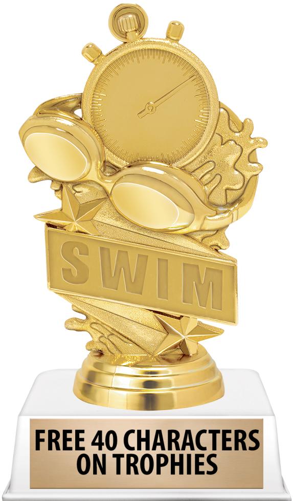 6"TROPHY ON WHITE CONTEMP BASE