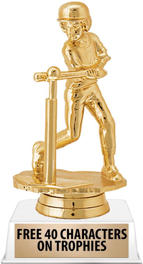 6"TROPHY ON WHITE CONTEMP BASE