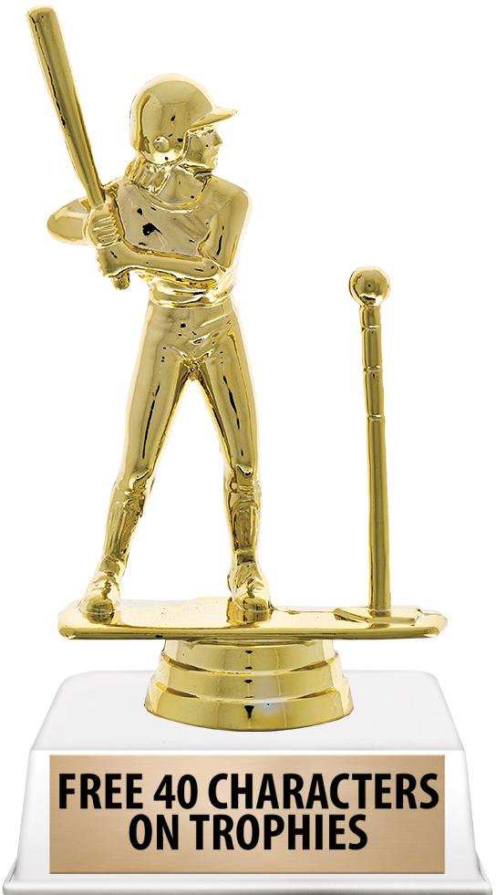 6"TROPHY ON WHITE CONTEMP BASE