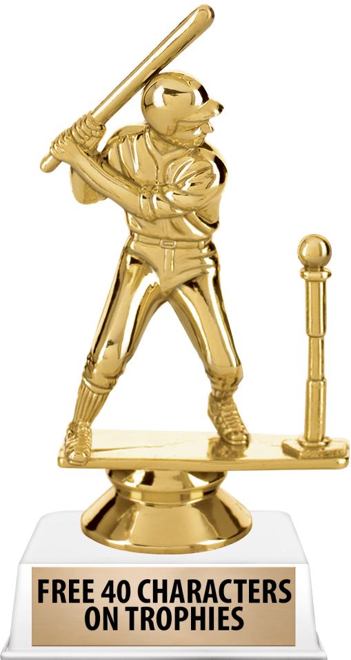 6"TROPHY ON WHITE CONTEMP BASE