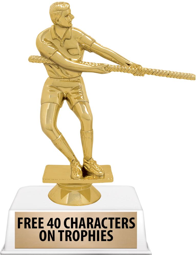 6"TROPHY ON WHITE CONTEMP BASE